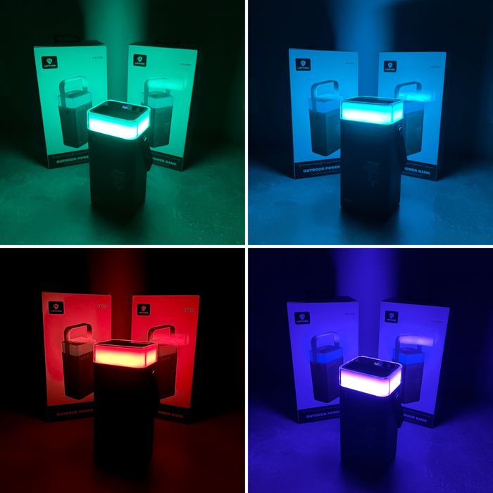Павер банк Lenyes 40000mAh RGB підсвітка,