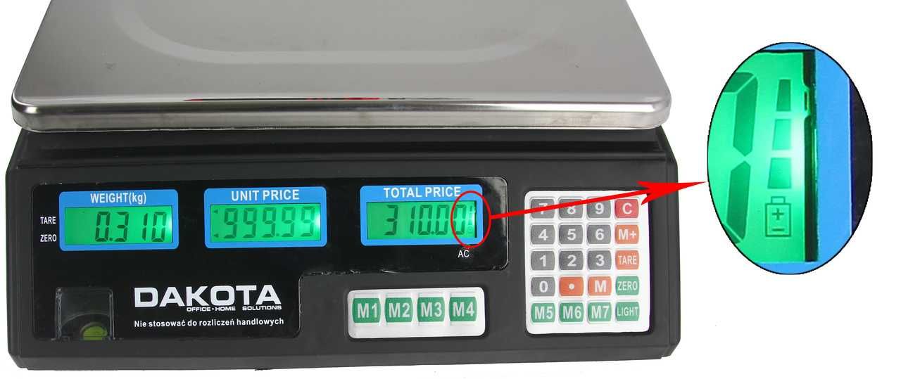 ELEKTRONICZNA WAGA SKLEPOWA LCD 40 kg/2g Spożywcza Handlowamagazynowa