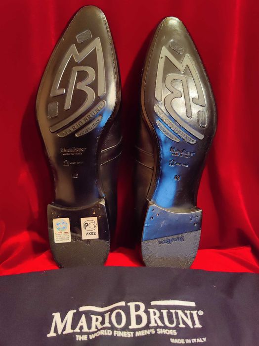 Туфлі чоловічі 46 р-р чорні ,класичні  монки ,Mario Bruni.  Італія.