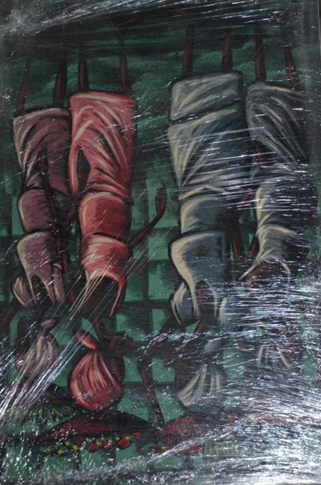 Tela Africana –Kitandeiras(Vendedoras de Rua ou de Mercado)-0,69x1,07