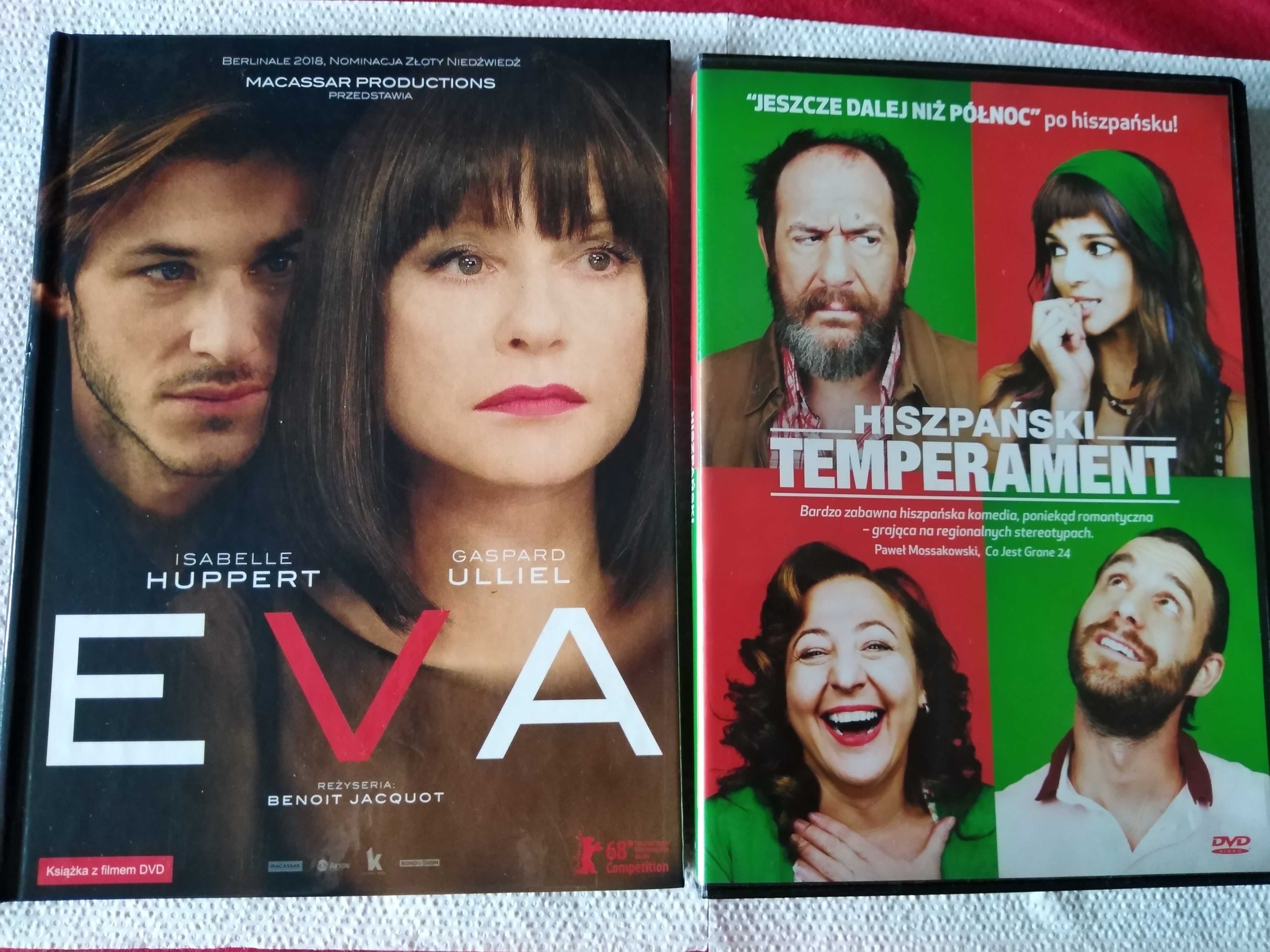 Hiszpański temperament dvd,Eva dvd , filmy raz oglądane po 30 zł.