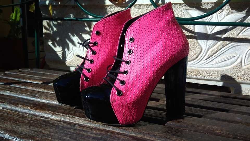 Botins Rosa choque nr 36 NOVOS- BAIXA PREÇO