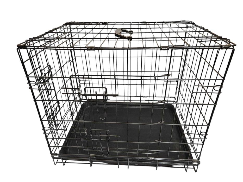 Klatka metalowa dla psa kota transporter kojec 60x46x51 cm