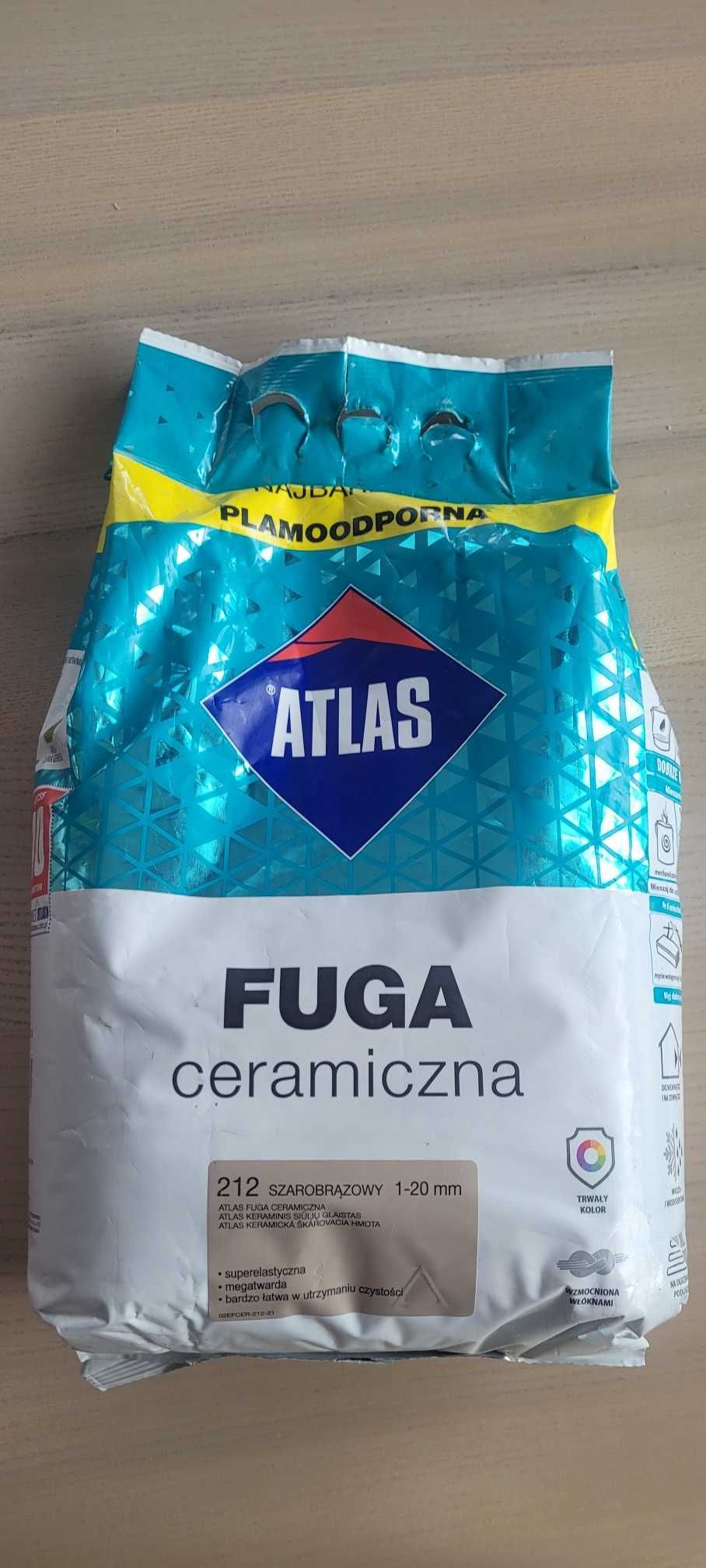 Fuga ceramiczna ATLAS 10 kg (2x5kg) - kolor szarobrązowy 212 - NOWA