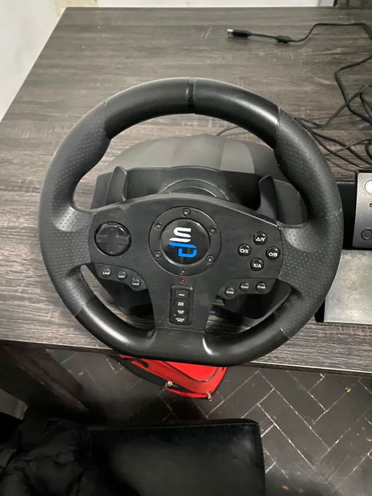 Volante pedal e marcha PS4, PC e XBox