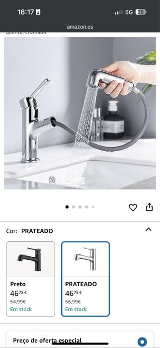 ONECE Torneira de cozinha ou casa de banho expansiva com 2 modos