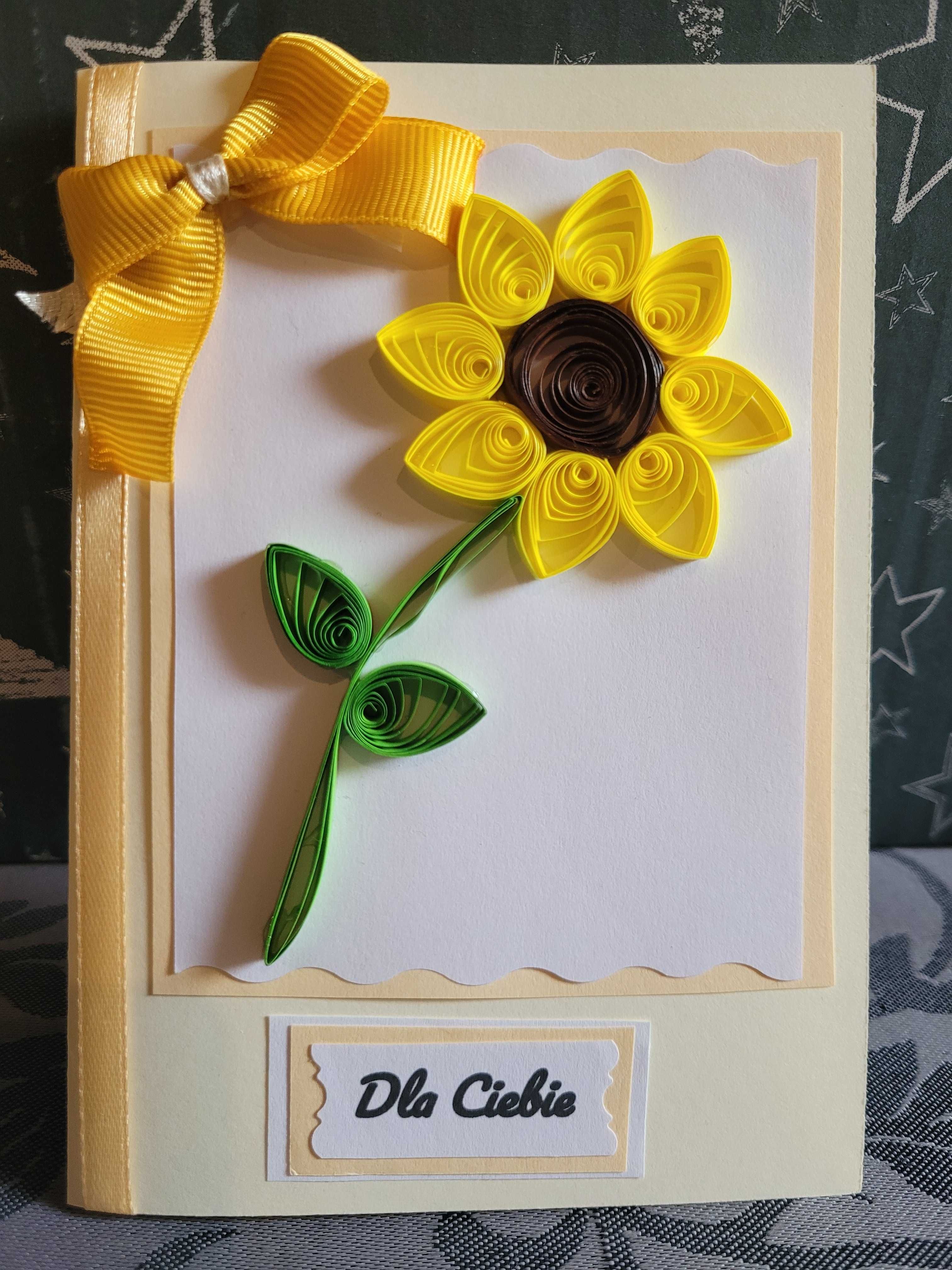 Kartka świąteczna ręcznie robiona quilling Boże Narodzenie