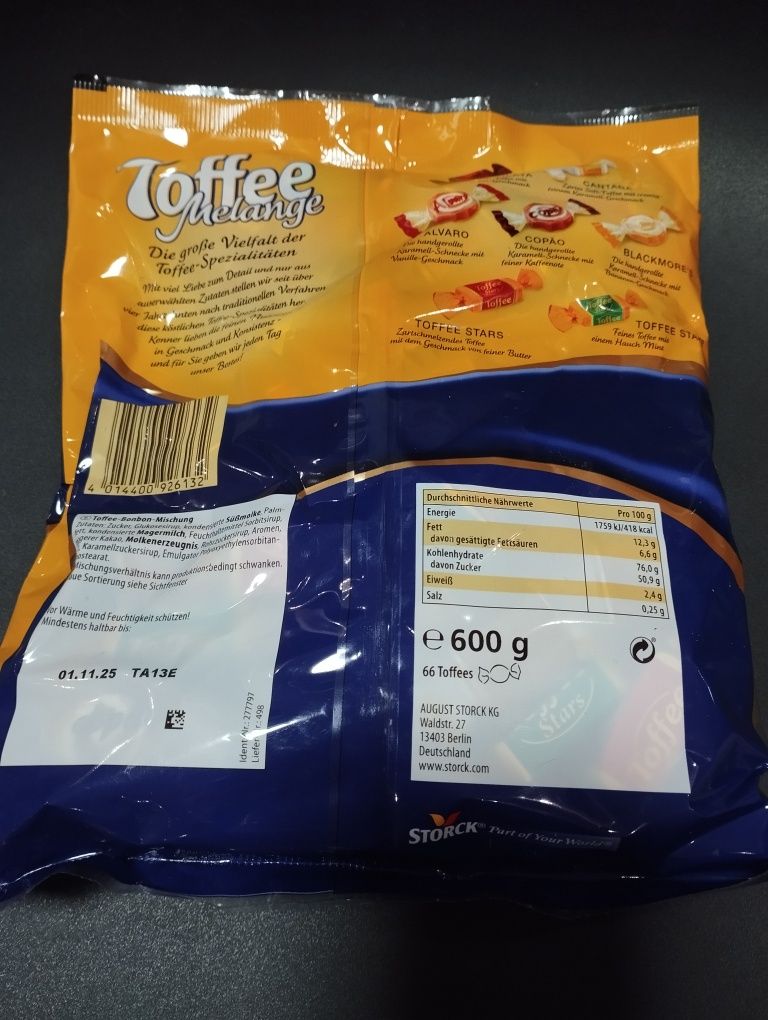 Toffee Melange 600 g cukierki toffi