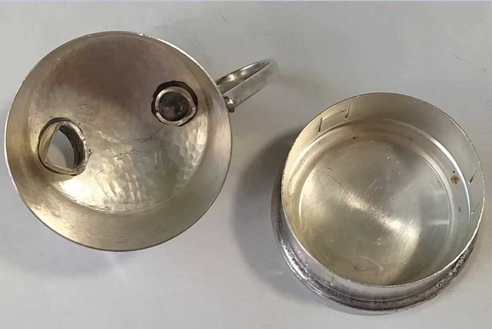 Немецкая сахарница.Серебрение.Клеймо D.R.G.M.