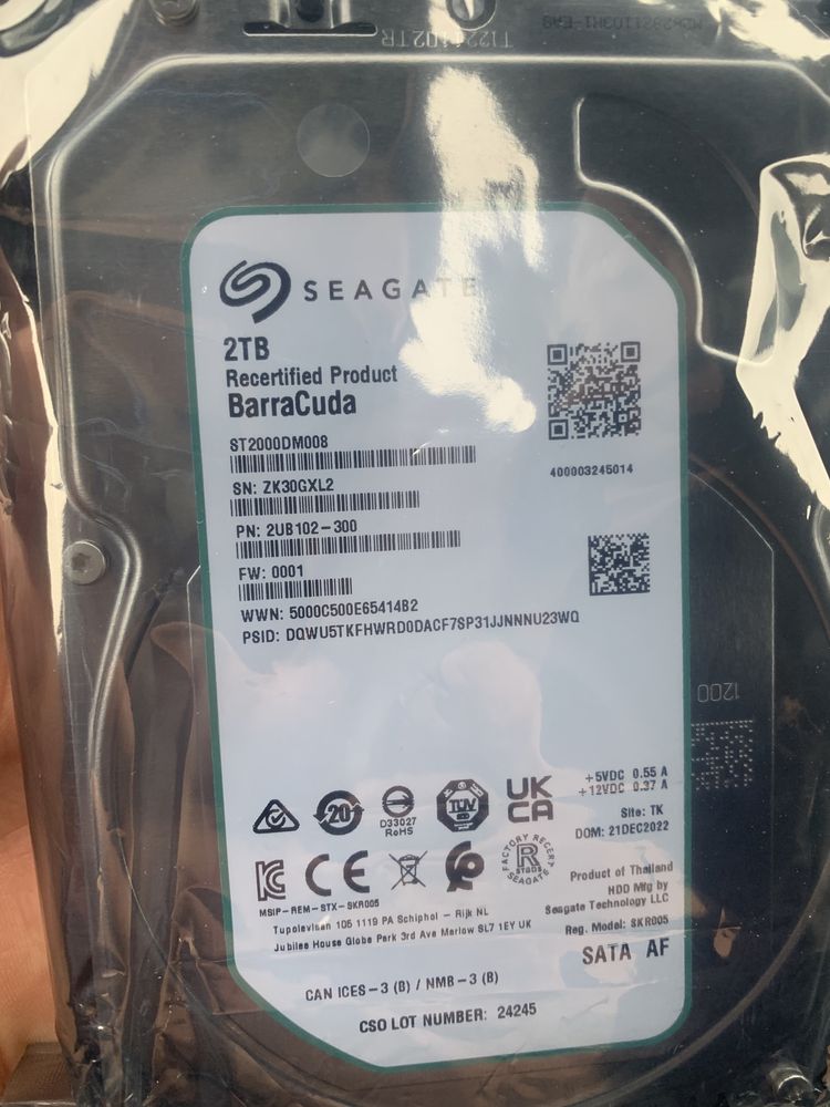 Жорсткий диск SEAGATE BarraCuda 2TB HDD