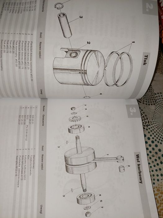 Instrukcja obsługi katalog czesci rama silnik wsk125