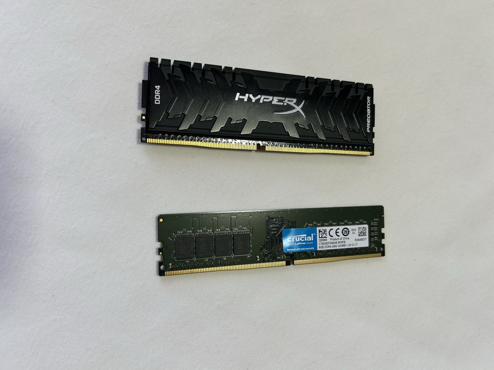 16GB RAM HyperX & Crucial
