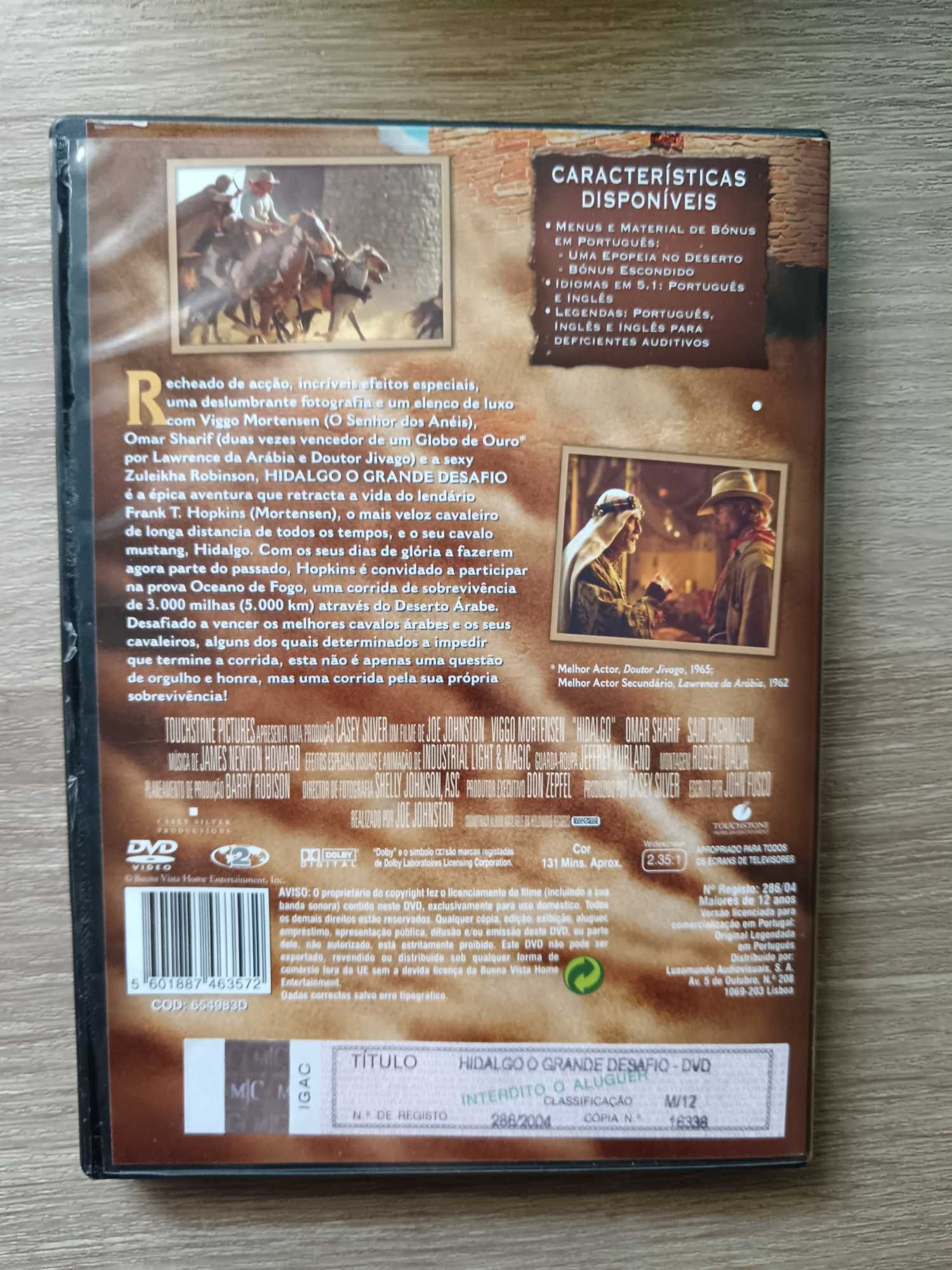 filme dvd original - hidalgo o grande desafio