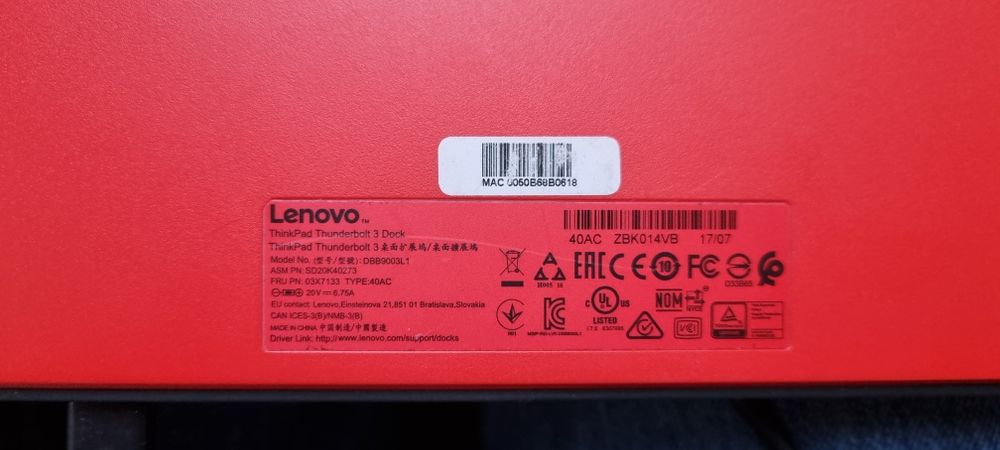 Stacja dokująca lenovo thunderbolt 3 dbb9003l1