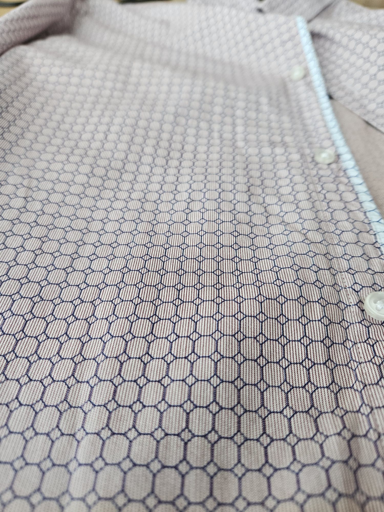 Męska koszula slim fit ze wzorem w bardzo dobrym stanie