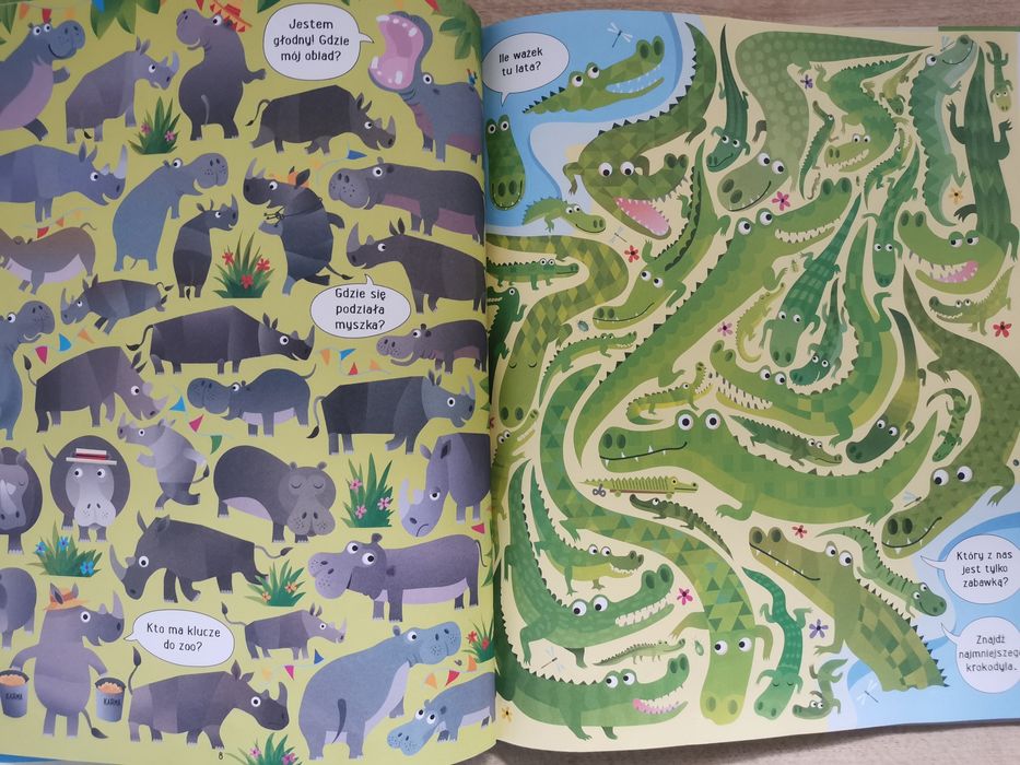 Książka dla dzieci Obrazkowe zgadywanki Dżungla i ZOO