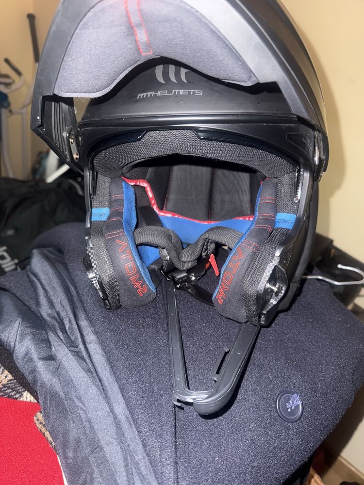 Capacete MT modular preto mate