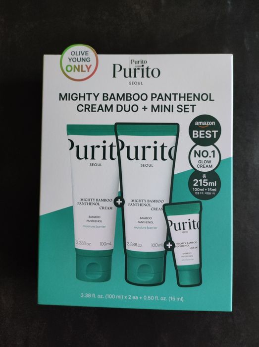 Набір Purito Seoul Mighty Bamboo Panthenol Cream 100ml+100ml+15ml