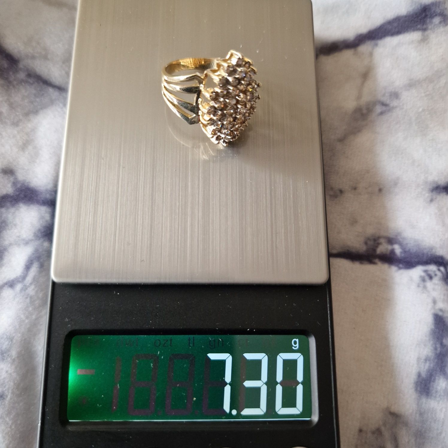 Aż 2.25 carat Cudowny Pierścionek brylanty Szampańskie Diamenty Złoto