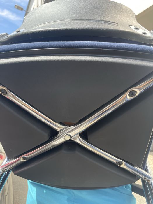 Krzesła biurowe chrome p.navy 8 sztuk