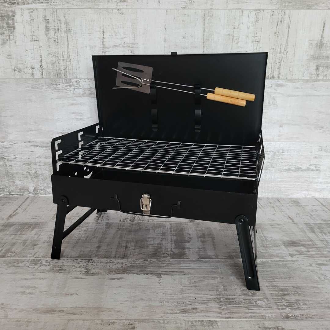 Grill walizkowy przenośny składany 42 x 25cm solidny