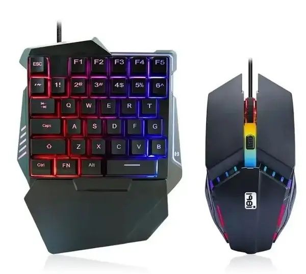 Игровая клавиатура с мышкой 198I G506, проводная с RGB-подсветкой, KEY