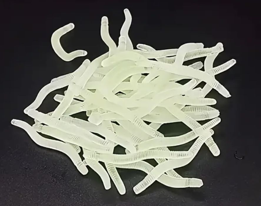 Силіконовий мотиль червяки 100 шт 4 см светящейся черви приманка улов