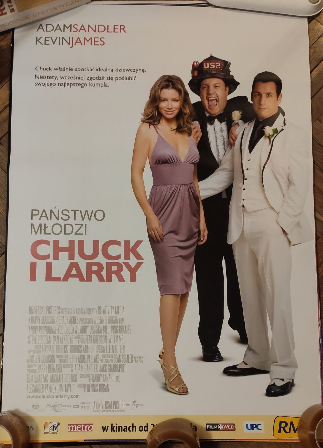 Chuck i Larry plakat filmowy oryginalny Państwo młodzi