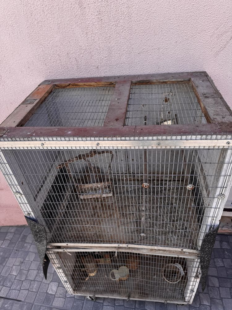 Gaiola dupla para passaros e animais pequenos