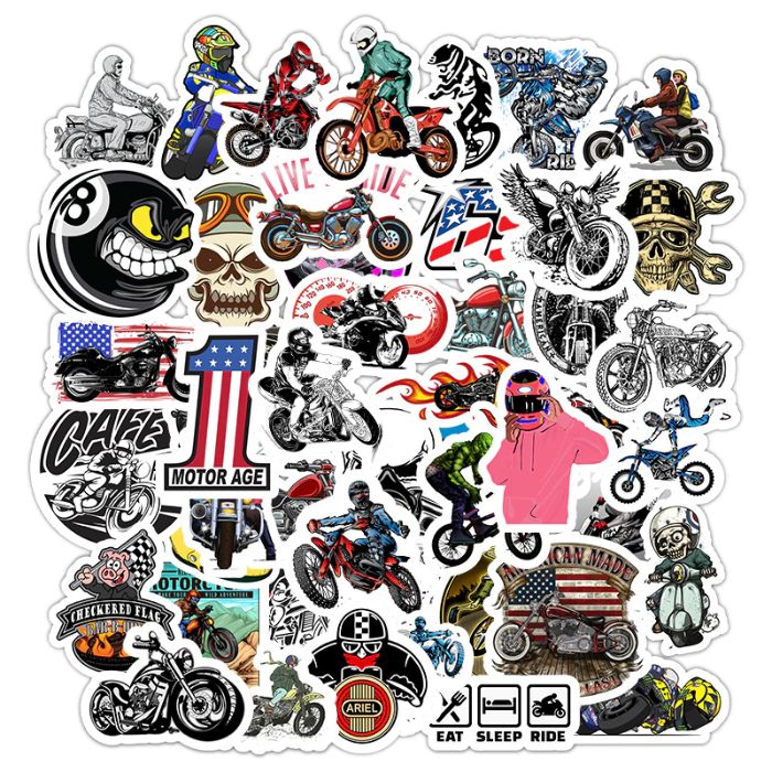 Autocolantes Adesivo 50 pçs motos,Cafe Racer - ENVIO 24H