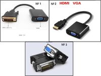 Перехідник (переходник) адаптер з DVI на  VGA / з HDMI на VGA