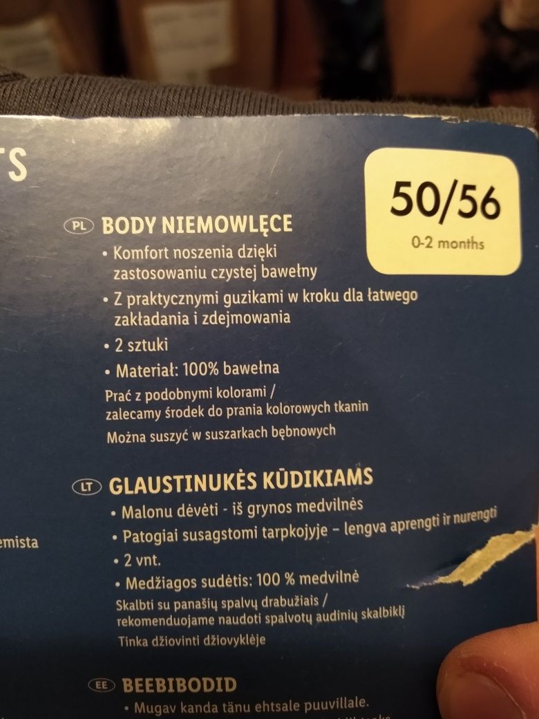 Lupilu body niemowlęce bawełna rozmiar 56