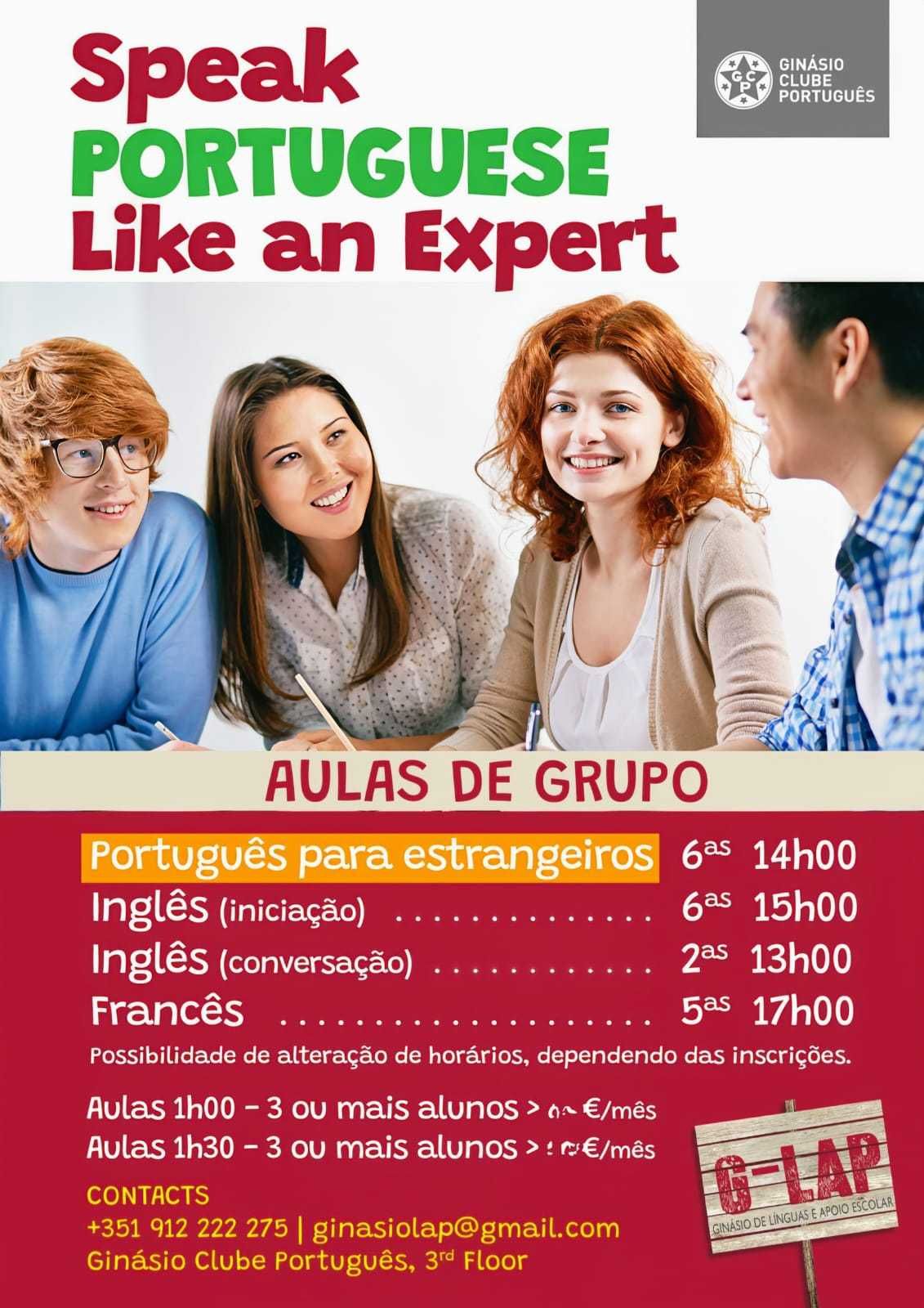 Learn Portuguese /Inglês /Francês - Explicaçôes/Aulas de Grupo