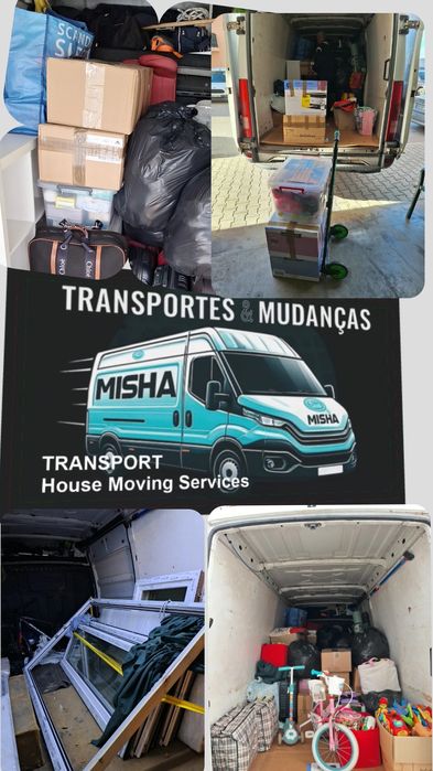 Mudanças- Transportes- Aluguel da carrinha com motorista.