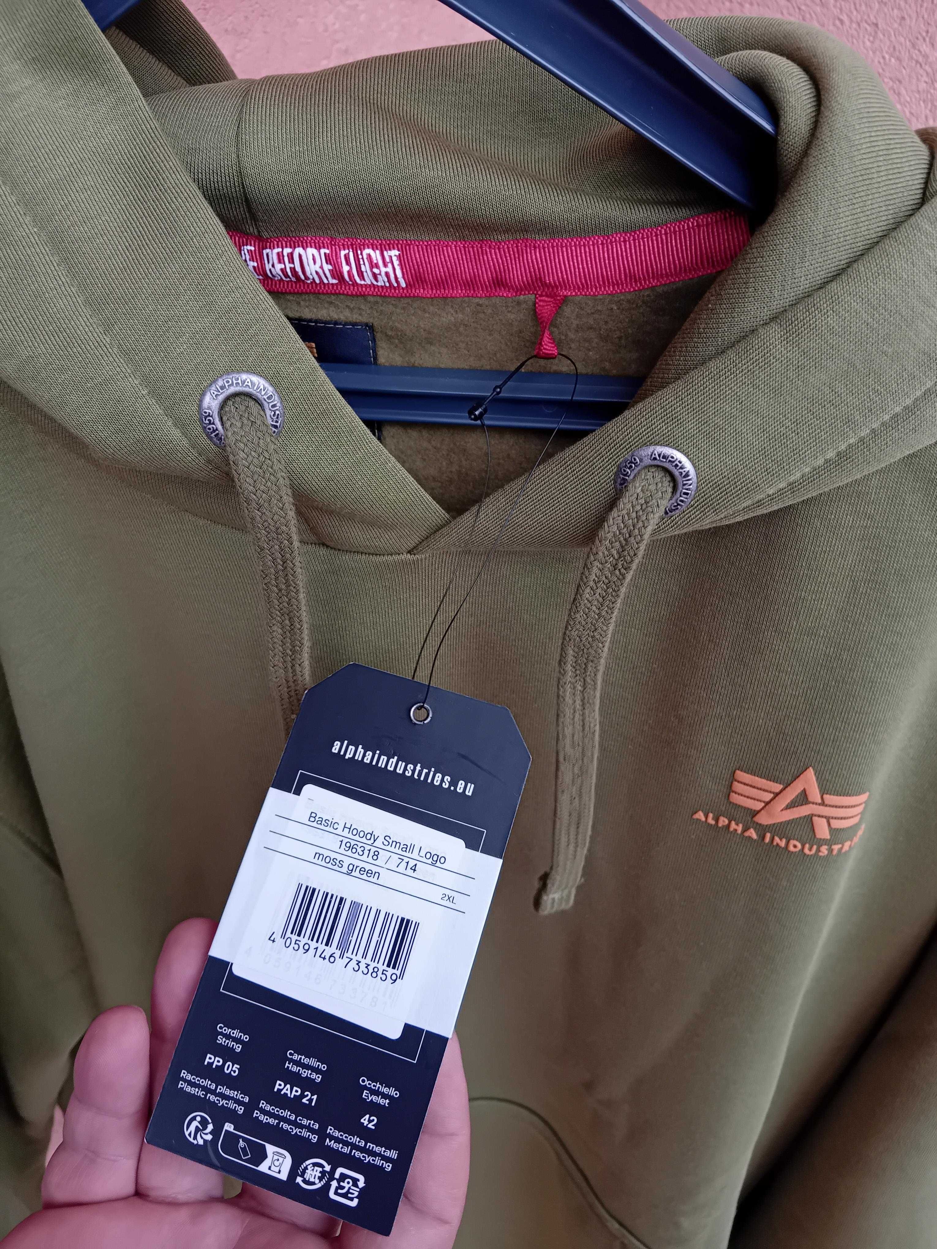 Alpha Industries bluza męska xxl z kapturem