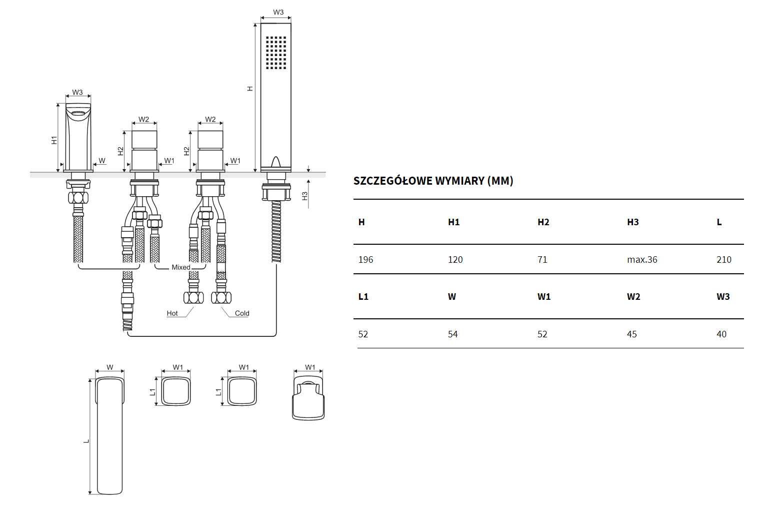 Keria Bateria nawannowa 4-otworowa