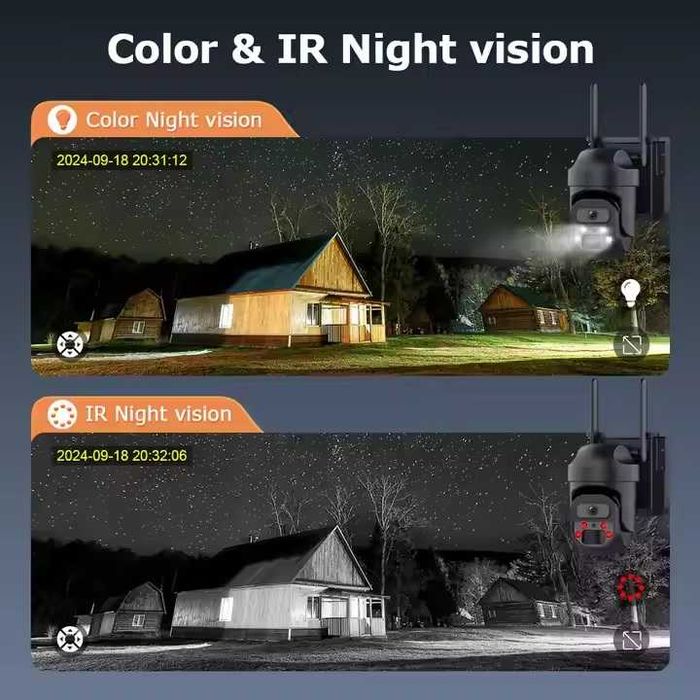 KAMERA SOLARNA FOTOPUŁAPKA na kartę SIM 4G 2K 6MP podgląd na telefonie