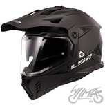 Kask motocyklowy enduro cross LS2 Pioneer II Matt Black