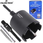 FALON-TECH Otwornica Diamentowa Do Betonu 82mm Frez Do Muru Koronka