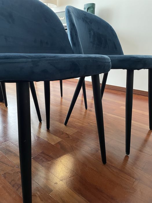 Cadeiras de veludo