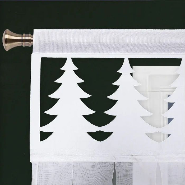 Panel świąteczny z choinkami i pomponikami