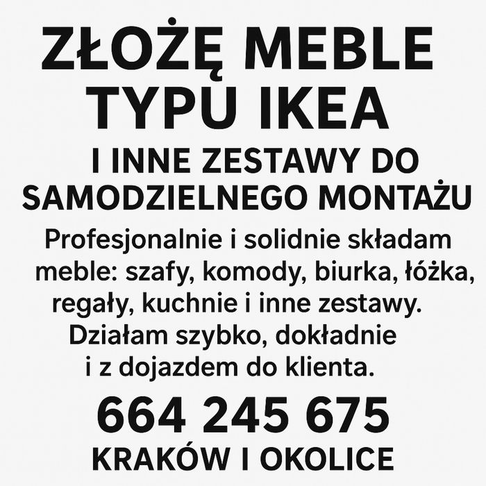 Składanie mebli IKEA i inee – Kraków  i okolice!