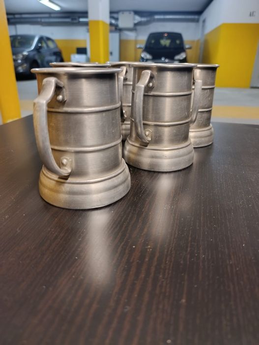 6 Canecas em estanho