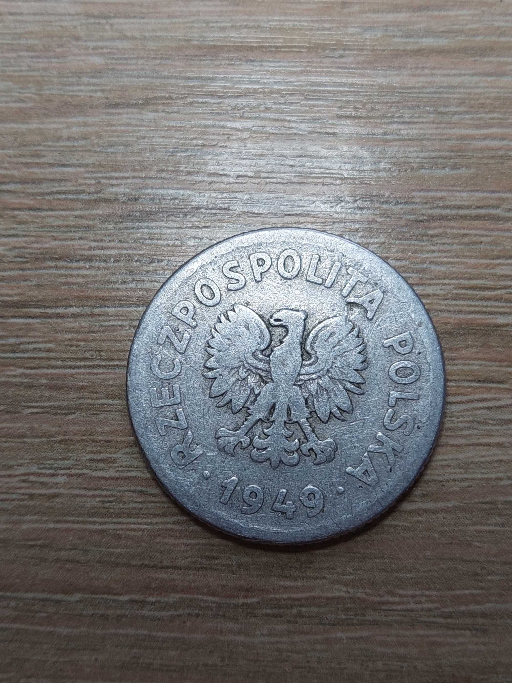 1 злотый 1949 года, монета
