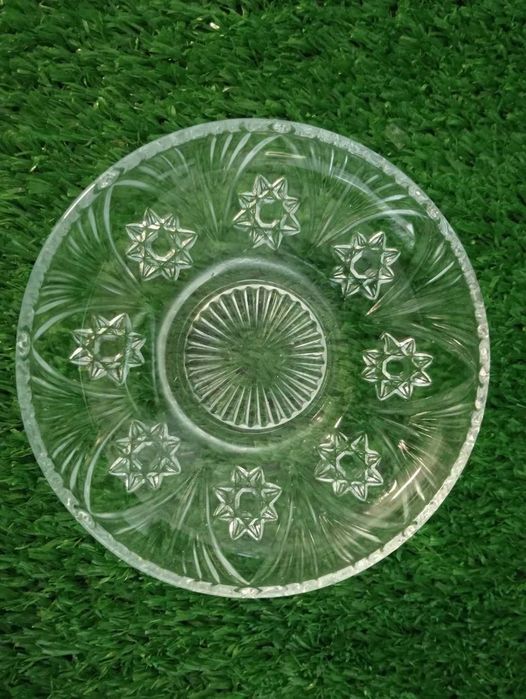 SALATERKA KOMPLET 6szt MISEK SZKLANE okrągłe 10cm Piękny Wzór NrD99