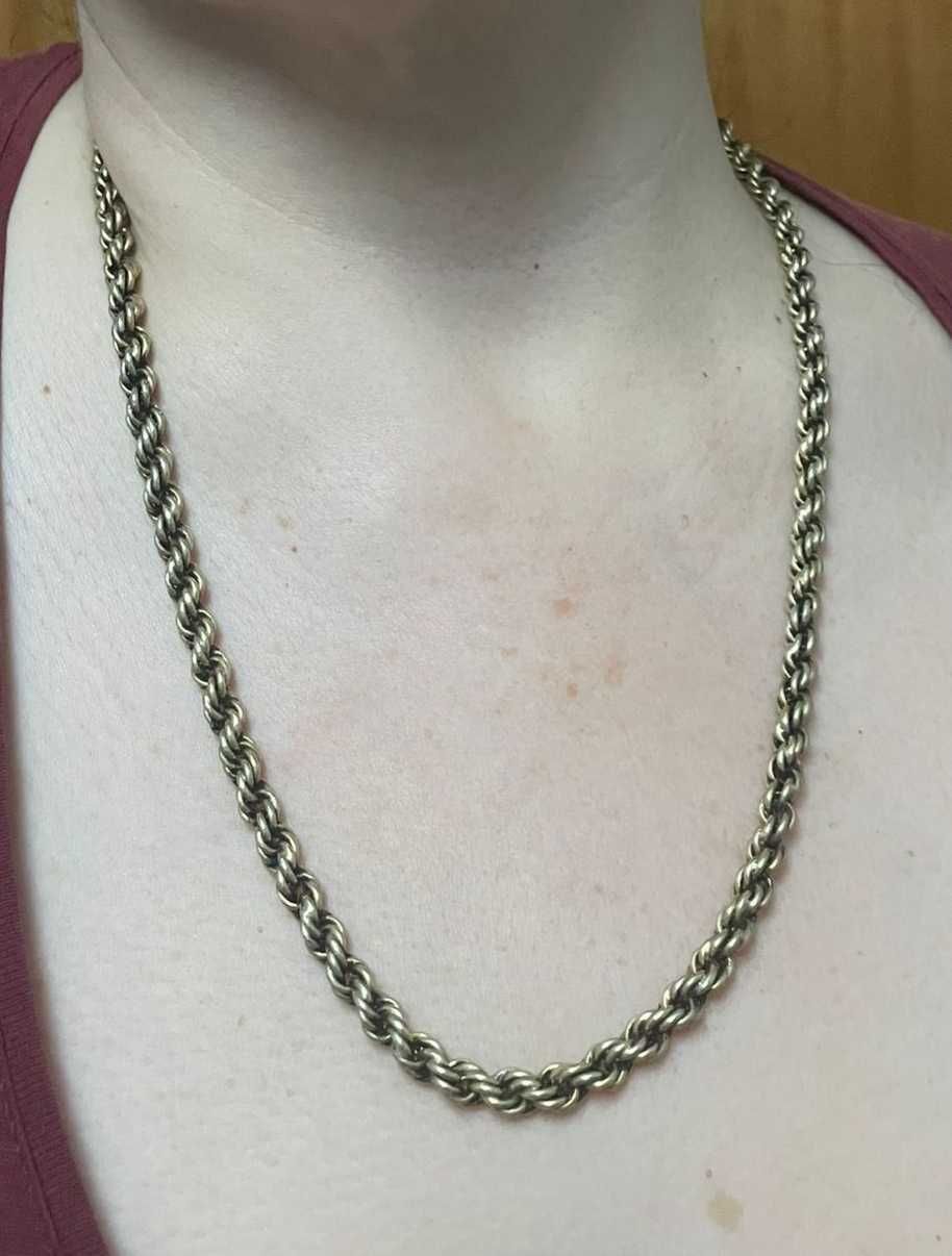 Colar Vintage de Cordão em Prata banhado a Ouro