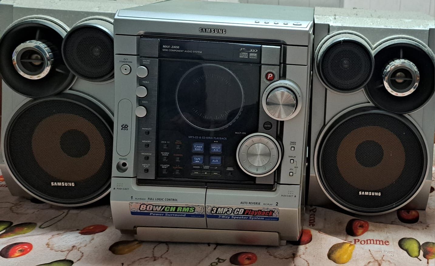Aparelho de Som Samsung , 3 discos , CD + 2 Colunas