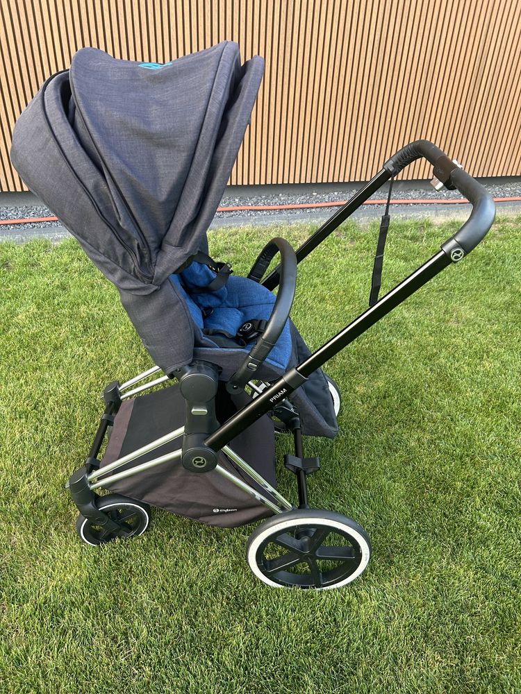 Wózek dzecięcy cybex piram z siedziskiem lux 2w1 granat