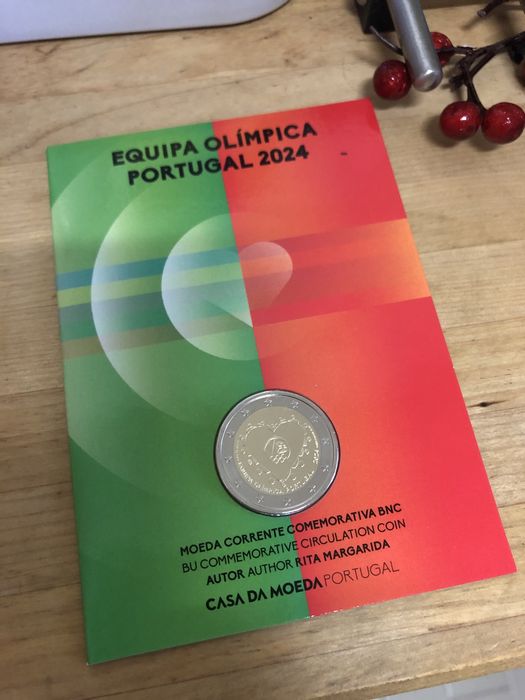 Moeda 2€ Comemorativa da Equipa Olímpica de Portugal, 2024 - BNC
