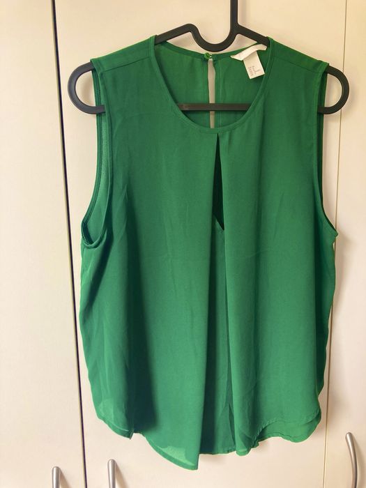 Zielona bluzka H&M na lato, M